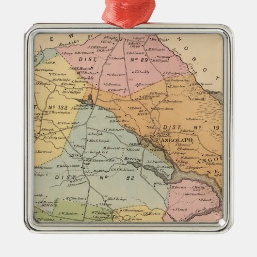 インドの川 メタルオーナメント (正面)