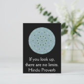 インドの感動的なヒンズー教のことわざ ポストカード (スタンド正面)