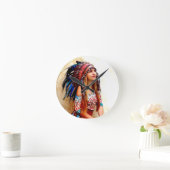 インドの戦士 ラウンド壁時計 (ホーム)