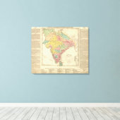 インドの戦闘とセigesの軟骨学の地図 キャンバスプリント (インサイチュ (ウッドフロア))