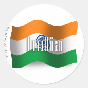 インドの振る旗 ラウンドシール