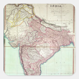 インドの改良された地図はロンドン1820年で出版しました スクエアシール
