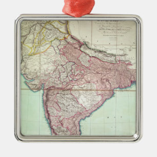 インドの改良された地図はロンドン1820年で出版しました メタルオーナメント