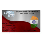 インドの料理 マグネット名刺 (正面)