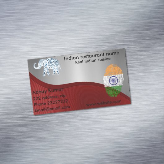 インドの料理 マグネット名刺 (インサイチュ)