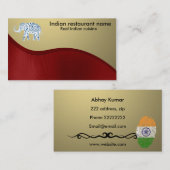 インドの料理 名刺 (正面/裏面)
