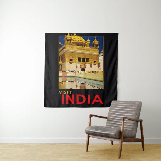 インドの旅行ポスター インドのヴィンテージアート タペストリー (インサイチュ)