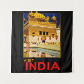 インドの旅行ポスター インドのヴィンテージアート タペストリー (正面)