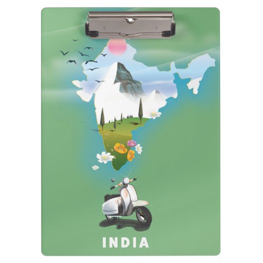 インドの旅行ポスター クリップボード (正面)
