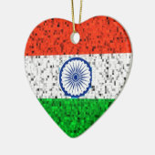 インドの旗のグリッターのオーナメント セラミックオーナメント (左)