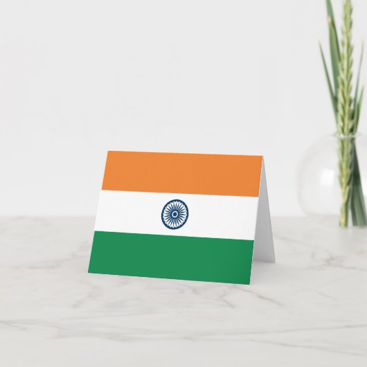 インドの旗のノートカード カード (正面)