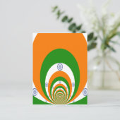 インドの旗の万華鏡: 無限の統一と愛国心 ポストカード (スタンド正面)