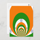 インドの旗の万華鏡: 無限の統一と愛国心 ポストカード (正面/裏面)