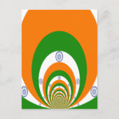 インドの旗の万華鏡: 無限の統一と愛国心 ポストカード (正面)