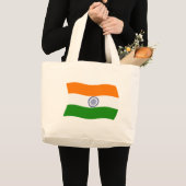 インドの旗トートバッグ ラージトートバッグ (正面(商品))