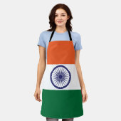 インドの旗 エプロン (着用した状態)
