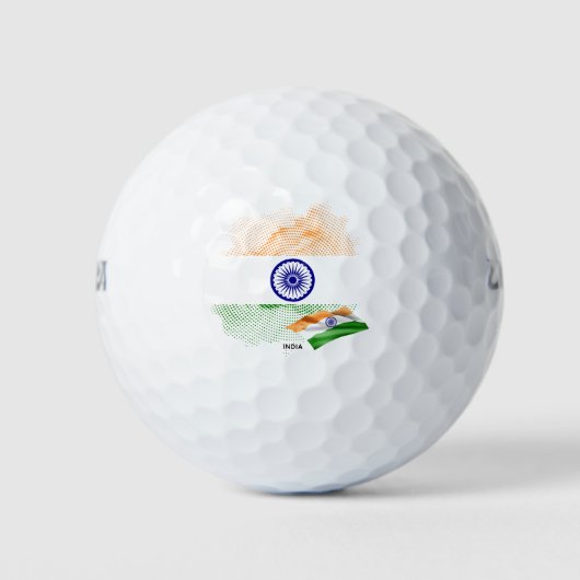 インドの旗 ゴルフボール (正面)