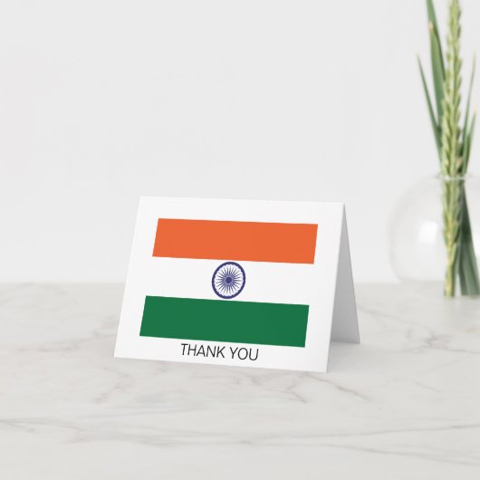 インドの旗 サンキューカード (正面)