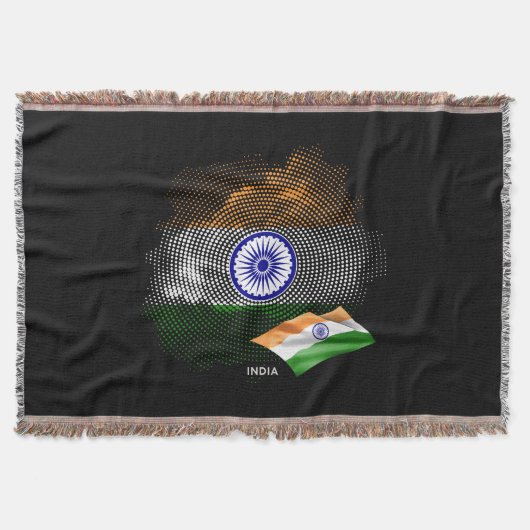 インドの旗 スローブランケット (正面)