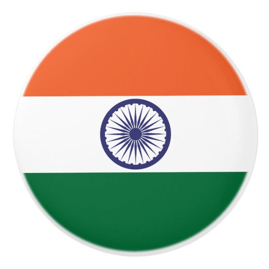 インドの旗 セラミックノブ (正面)