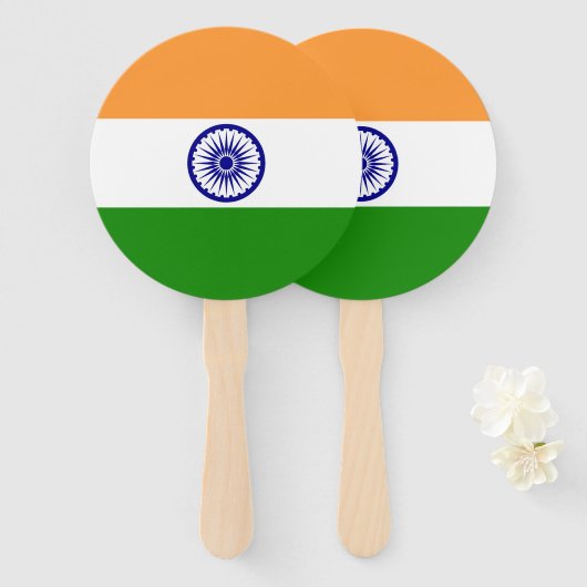 インドの旗 ハンドファン (正面&裏面)
