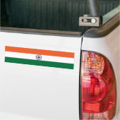 インドの旗 バンパーステッカー (トラック上)