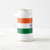 インドの旗 ビールジョッキ (正面左)