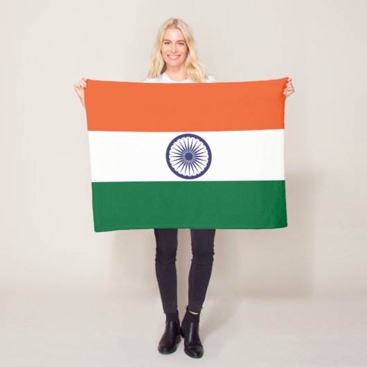 インドの旗 フリースブランケット (インサイチュ)