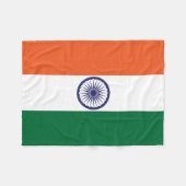 インドの旗 フリースブランケット (正面(横))