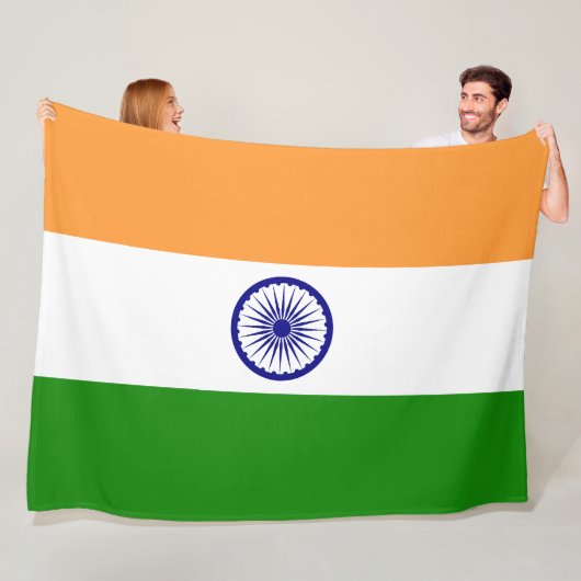 インドの旗 フリースブランケット (インサイチュ)