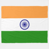 インドの旗 フリースブランケット (正面(横))