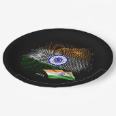 インドの旗 ペーパープレート (アングル)