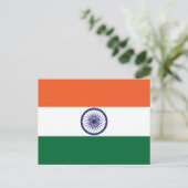 インドの旗 ポストカード (スタンド正面)