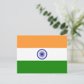 インドの旗 ポストカード (スタンド正面)