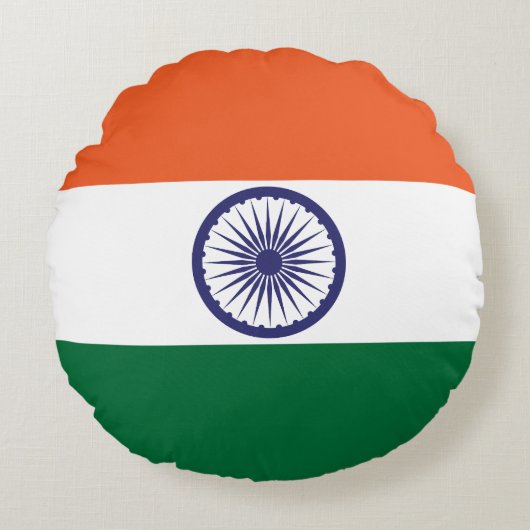 インドの旗 ラウンドクッション (正面)