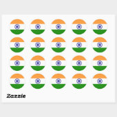 インドの旗 ラウンドシール (シート)
