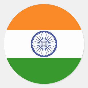インドの旗 ラウンドシール