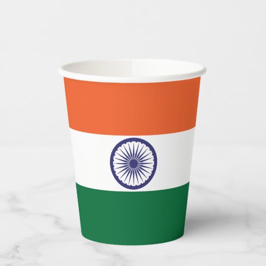インドの旗 紙コップ (左)