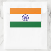 インドの旗 長方形シール (バッグ)