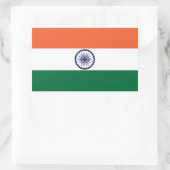 インドの旗 長方形シール (バッグ)