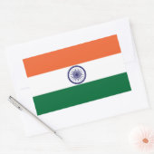 インドの旗 長方形シール (封筒)