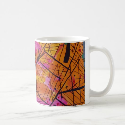 インドの日没の水彩画 コーヒーマグカップ (右)