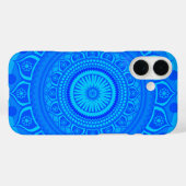 インドの曼荼羅 ブルー Case-Mate iPhoneケース (裏面 (横))