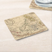 インドの東の島 スクエアペーパーコースター (アングル)