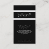 インドの東洋のカスタムなビジネスプロフィールに味を付けます 名刺 (裏面)