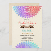 インドの模様をテーマにした招待状 招待状 (正面/裏面)