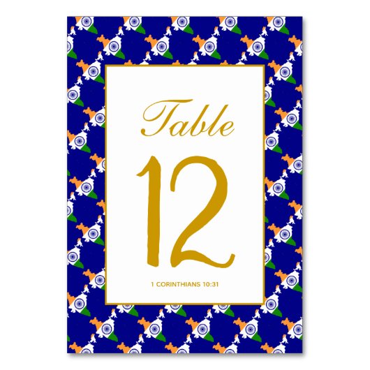 インドの祝賀会 結婚式の宴会 テーブルナンバー (正面)