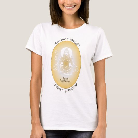 インドの神々アートシリーズ - ハヌマーン様 Tシャツ (正面)