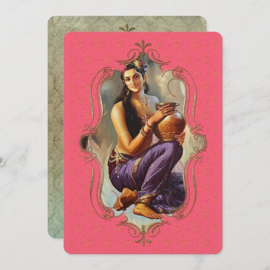 インドの神秘主義者48 – グリーティングカード 案内状 (正面/裏面)