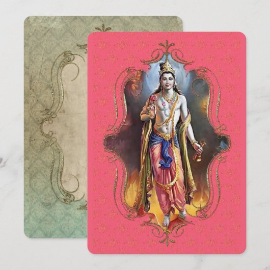 インドの神秘主義者8 – グリーティングカード 案内状 (正面/裏面)